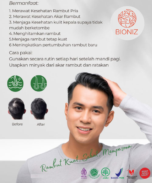 Bioniz minyak rambut herbal alami